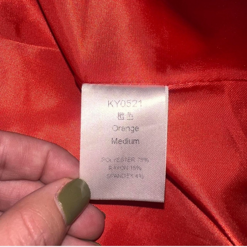 Orange Basic Lapel Blazer - image 4
